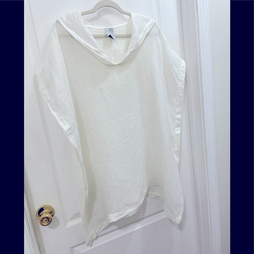 La Fixsun 100% Linen Hooded Tunic